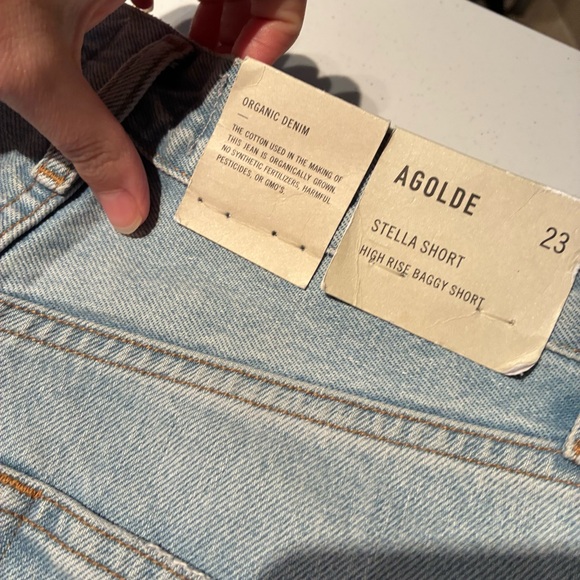 NWT Agolde Stella High Rise Baggy Shorts in Agreement Size 23 - Picture 13 of 15